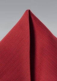 Cherry Red Hued Mens Pocket Square