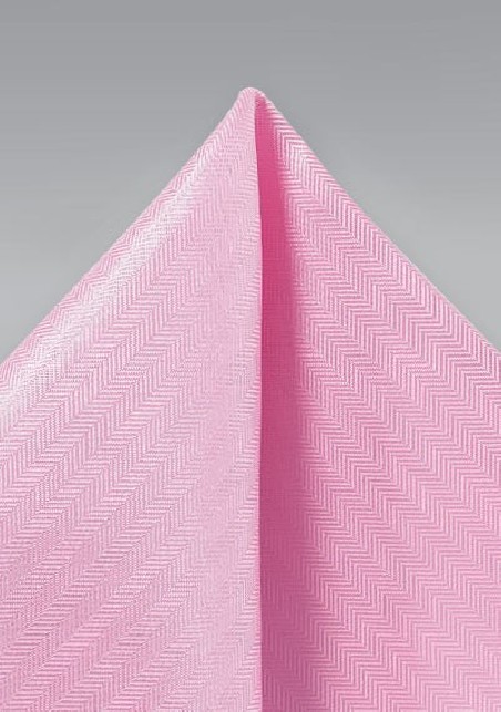 Carnation Pink Textured Pocket Square