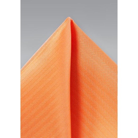 Tangerine Orange Pocket Square