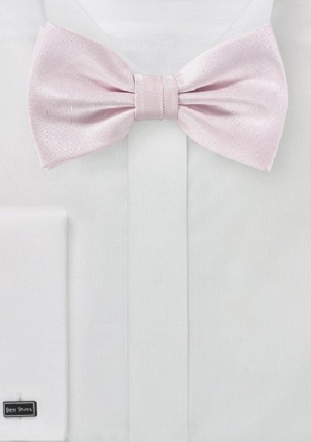 Herringbone Texture Bow Tie in Blush
