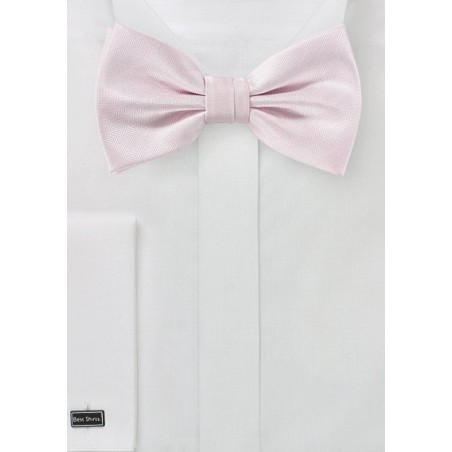 Herringbone Texture Bow Tie in Blush