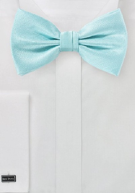 Pool Colored Herringbone Bowtie