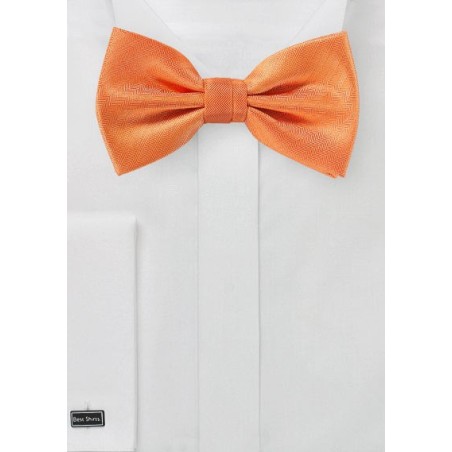 Herringbone Bowtie in Tangerine