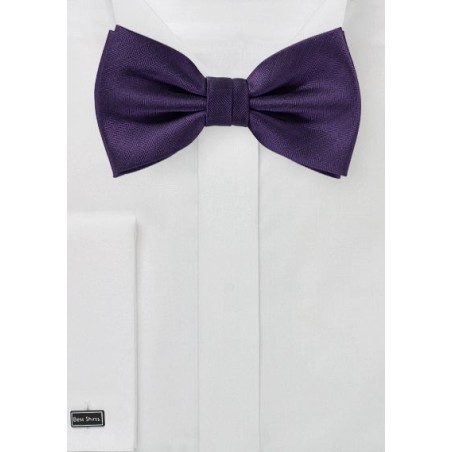 Royal Purple Herringbone Bowtie