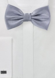 Men's Bow Tie in Silver with Matte Texture