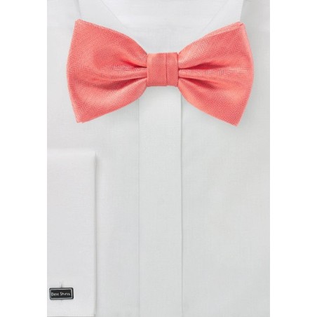 Summer Bow Tie in Neon Coral