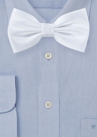 Matte Woven Bowtie in Classic White