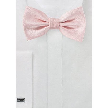 Peach Blush Herringbone Bowtie