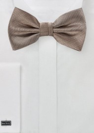 Textured Weave Bow Tie in Bronze Gold