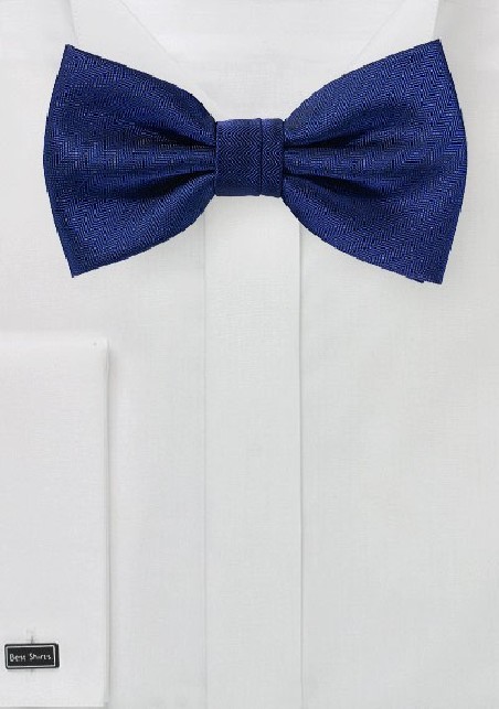 Classic Navy Textured Bow Tie