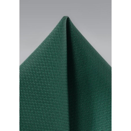 Dark Green Textured Pocket Square