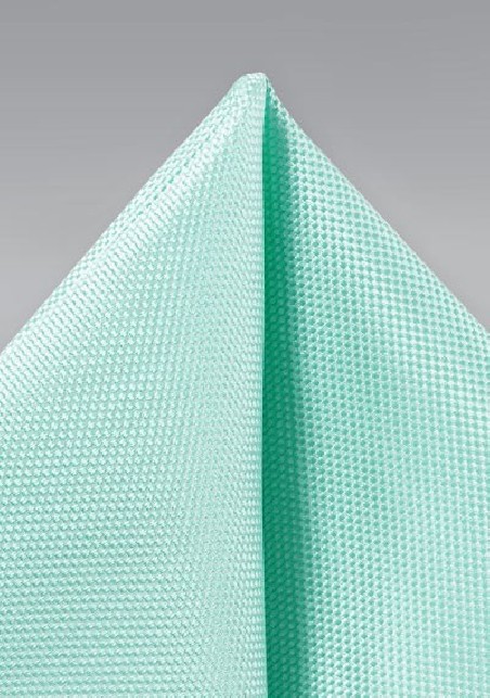 Textured Pocket Square in Light Aqua