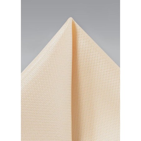 Textured Pocket Square in Light Peach