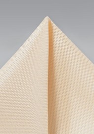 Textured Pocket Square in Light Peach