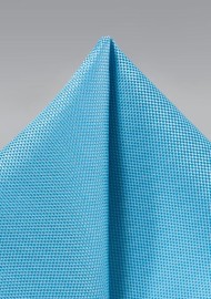 Textured Turquoise Blue Pocket Square