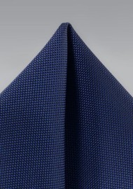 Classic Navy Matte Woven Pocket Square