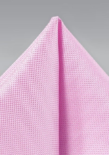 Carnation Pink Matte Pocket Square