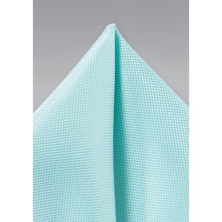 Pool Blue Solid Matte Pocket Square