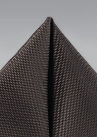 Espresso Brown Textured Pocket Square