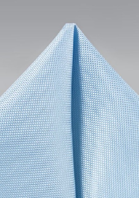 Light Baby Blue Mens Pocket Square