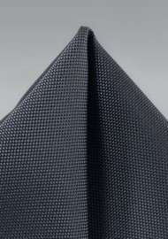 Pewter Gray Textured Pocket Square