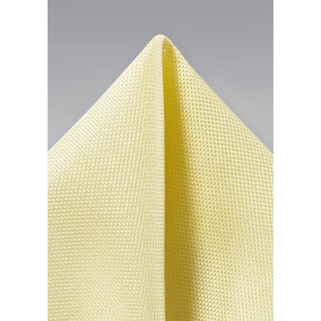 Pastel Yellow Textured Pocket Square