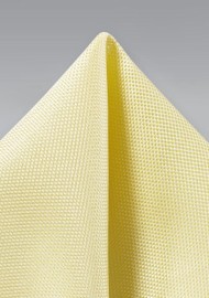 Pastel Yellow Textured Pocket Square