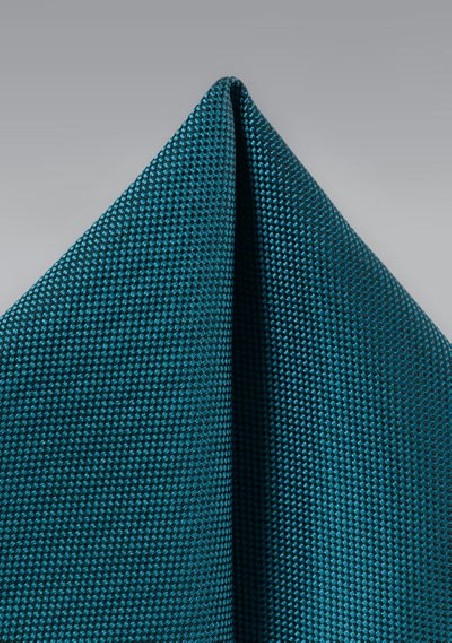 Peacock Matte Woven Pocket Square