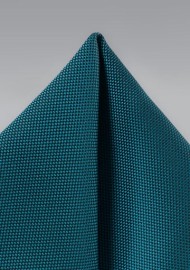 Peacock Matte Woven Pocket Square