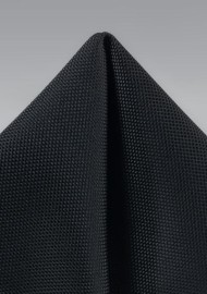 Matte Black Textured Pocket Square