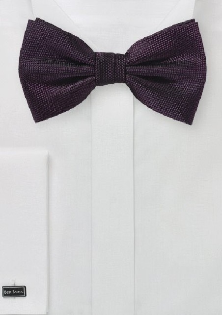 Solid Grape Bowtie in Matte Finish