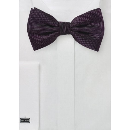 Solid Grape Bowtie in Matte Finish
