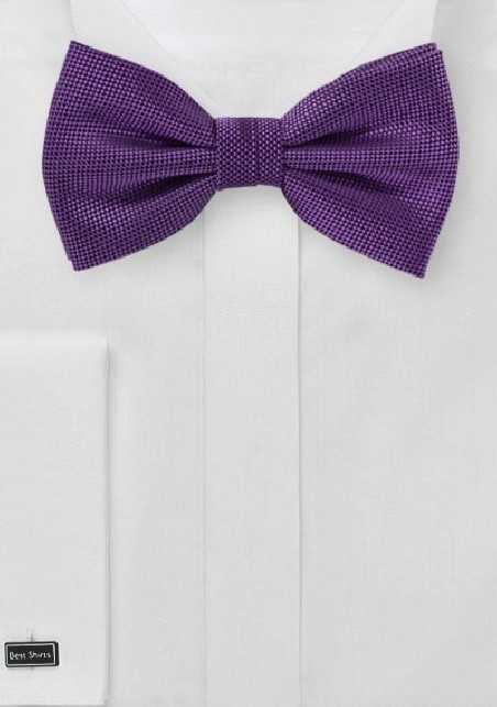 Microcheck Bow Tie in Violet