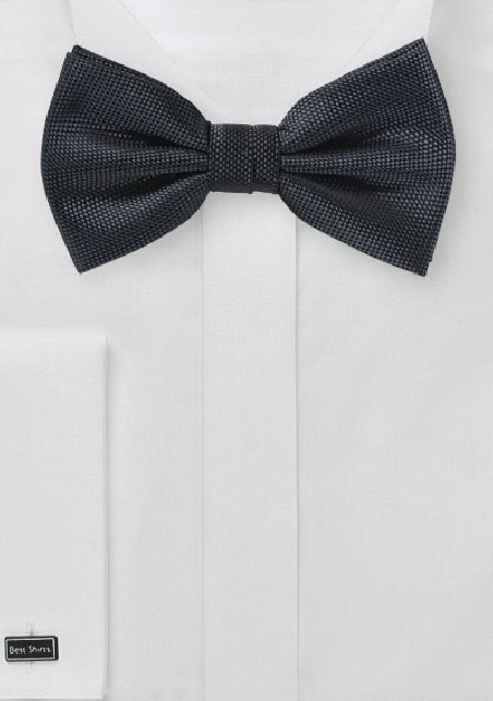 Dark Charcoal Matte Finish Bow Tie
