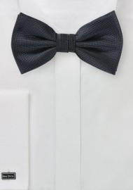 Dark Charcoal Matte Finish Bow Tie