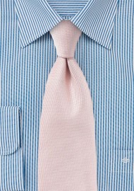 Microtexture Tie in Peach Blush