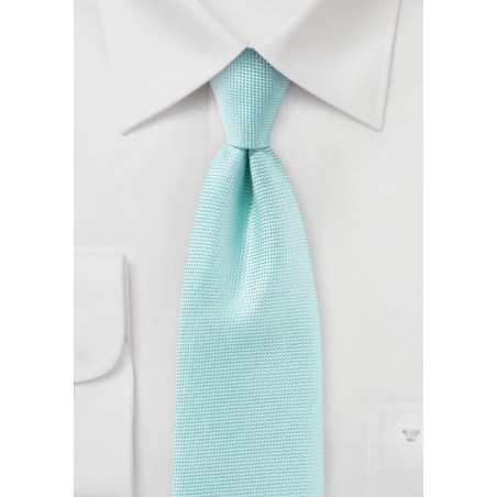 Textured Tie in Pool Blue