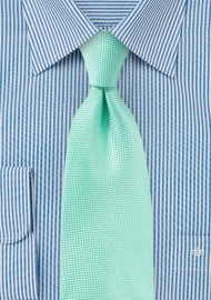 Textured Tie in Beach Glass