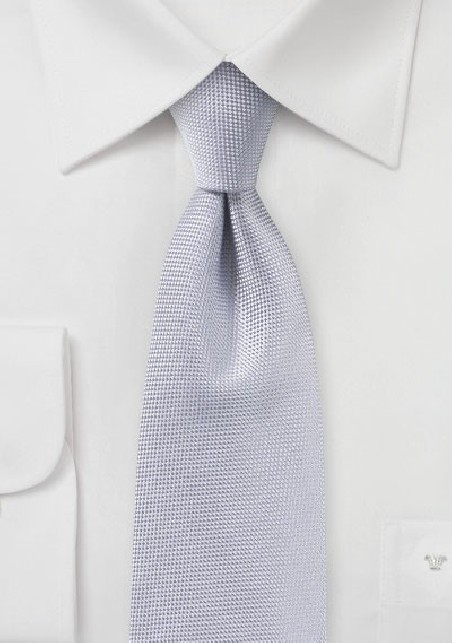 Classic Silver Matte Finish Tie
