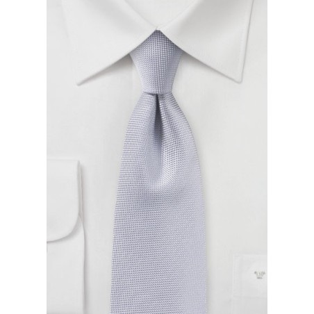 Classic Silver Matte Finish Tie
