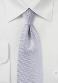 Classic Silver Matte Finish Tie