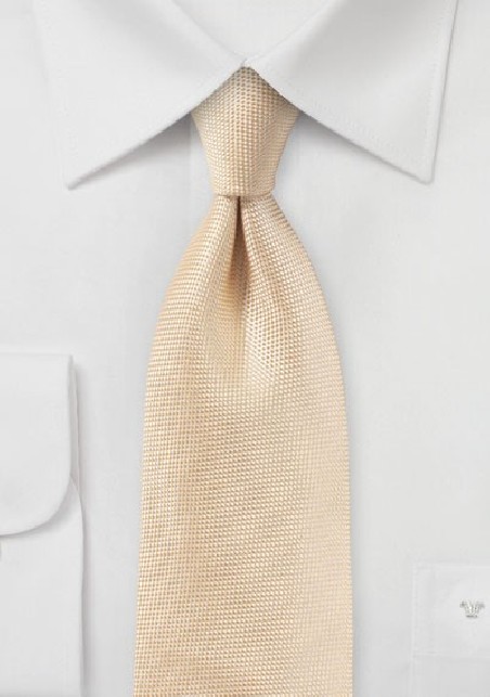 Textured Tie in Peach Apricot