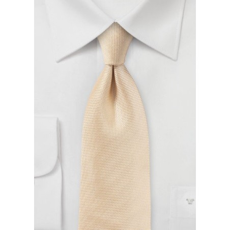 Textured Tie in Peach Apricot