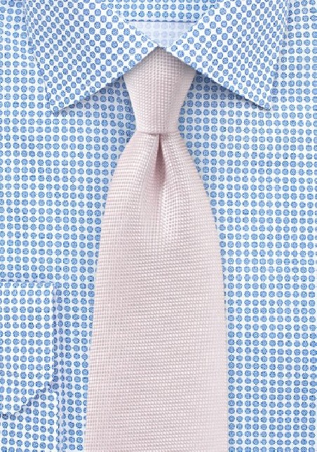 Matte Texture Necktie in Blush