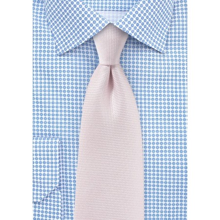 Matte Texture Necktie in Blush