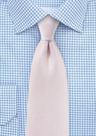 Matte Texture Necktie in Blush