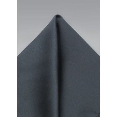 Dark Gray Satin Finish Pocket Square