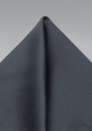 Dark Gray Satin Finish Pocket Square