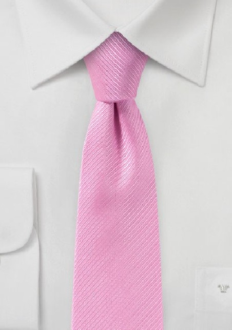 Bright Pink Slim Cut Tie