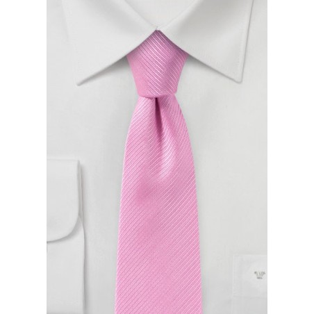 Bright Pink Slim Cut Tie